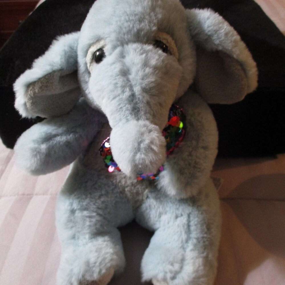 Plush Valentine's Day Elephant w/Sequin Heart by Aurora